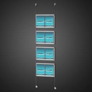 LED Illuminated Posterline (A4) display, 8хА4