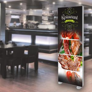 Free standing LED textile frame