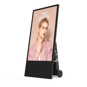 Mobiler Outdoor Digital Kundenstopper 43" (mit Akku und IP65 Schutz)